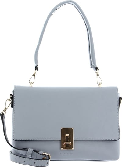 SEIDENFELT MANUFAKTUR Schoudertas Birsta Satchel Crossbody Bag Soft Blue / Gold Lichtblauw