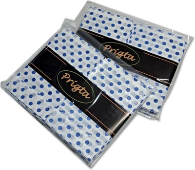 Prigta - Papieren zakjes - 200 stuks - 10x16 cm - wit met blauwe stipjes - 40 gr/m2 / cadeauzakjes