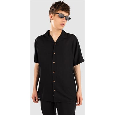 Anerkjendt Akleo Cot-Linen-Vis Shirt zwart