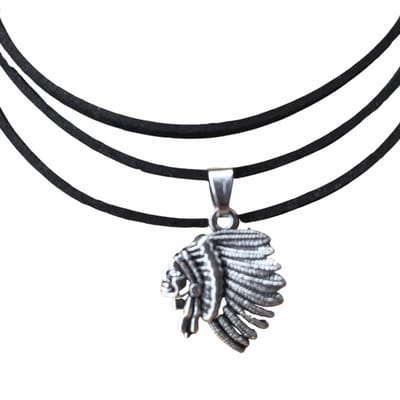 Enkelbandje-Indiaan-Wikkel-Zwart-23-32 cm- Charme Bijoux