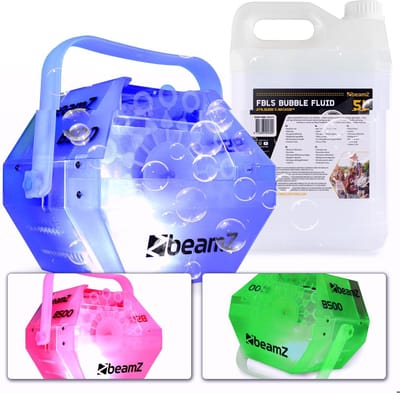 Bellenblaasmachine - BeamZ B500LED - Bellenblaas machine met LED’s - 5L Vloeistof - Voor feestjes
