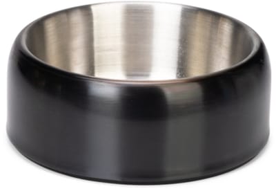 Designed by Lotte Noar Voerbak Hond - Eetbak/Drinkbak - Vaatwasserproof - Anti-slip - RVS - Zwart - 940ml