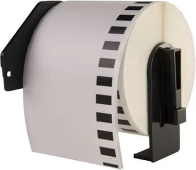 Label Tape Geschikt voor Brother DK-22205 | 62 mm x 30,48 m | Zwart op wit - Papier - 1 stuk - Geschikt voor: QL-500 QL-550 QL-560 QL-570 QL-580N QL-650TD QL-1050N QL-1060N