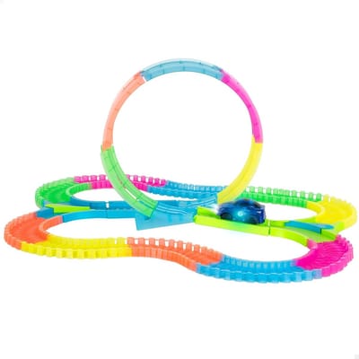 Flexibele Racebaan - Glow in the Dark Piste - Kinderen Spelen - 360 Graden Loopings - 350 cm Lengte - Meerkleurig