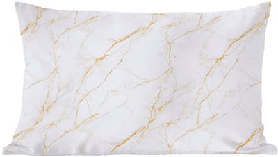 Sierkussens - Kussentjes Woonkamer - 60x40 cm - Wit - Marmer - Goud - Luxueus
