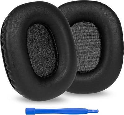 Vervangende oorkussens - Marshall Monitor - Hoofdtelefoon - Eiwit leer/zwart - Headset - Oorkussens - Geschikt voor eerste generatie - Zwart - Model.