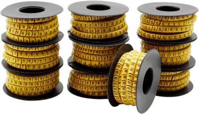 10 Rollen Kabelmarkers met Cijfers 0-9, Labeling voor Kabels tot 4.2 mm, Ideaal voor Organisatie en Identificatie van Draden