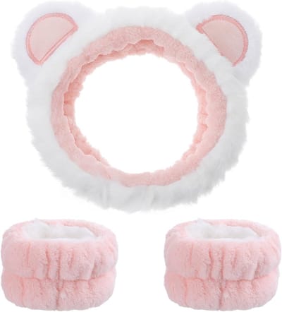 Elastische Haarband voor Make-up en Verzorging - Absorberende Band voor Dames en Meisjes tijdens Yoga, Sport en Douche