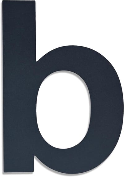 Huisnummer Letter - Adrescijfer Modern - Façade Decoratie - Lasergesneden Roestvrij Staal - 20.3 cm Hoog - Antracietgrijs