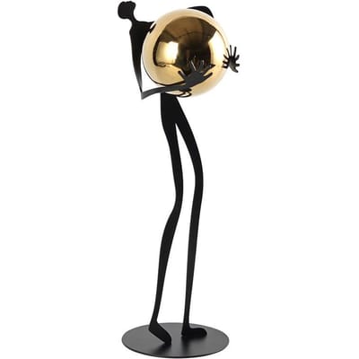 Moderne Kunst Holding Bal Figuren, Metalen Ornamenten, Modelkamers, Hotelclubs, Villa's, Abstracte Ornamenten, Sculpturen en Meubilair black