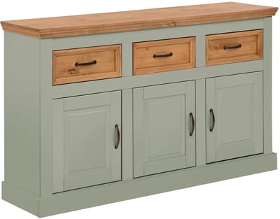 Selma -Dressoir met 3 Deuren en 3 Lades - Saliegroen - 145 cm