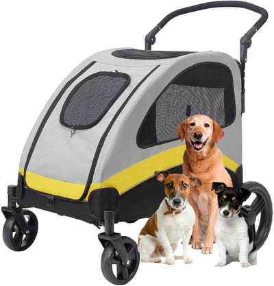 HHHK – Hondenbuggy – Hondenwandelwagen – Honden Kinderwagen - Hondenbuggy Inklapbare – 4 Wielen – Reistrolley – 20 Kilo - M