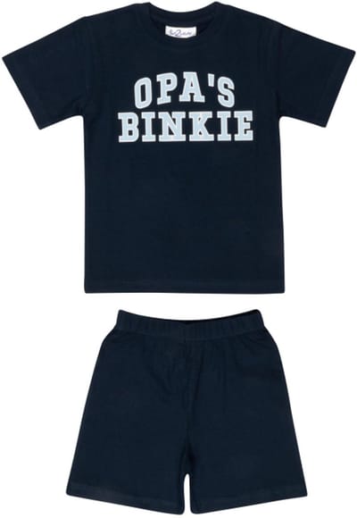 Fun2Wear jongens shortama opa’s binkie donkerblauw – katoen – maat 92