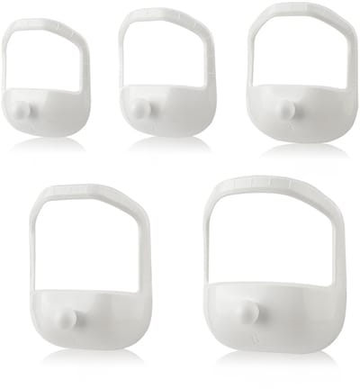 5-delige baardstylerset voor mannen - Baardstylingtools - Baardstyler - Siksjablonenset - Baardverzorgingstools - Sjablonen voor gezichtshaarstyling voor mannen - Voor haarlijn, pony, bakkebaarden, snor - Wit