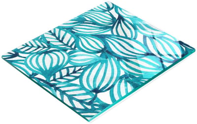 Gehard multifunctioneel decoratief bord van glas met bloemenpatroon, 60x52 cm