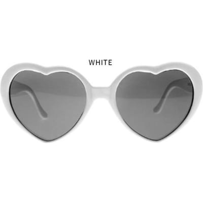 Nieuwe Schattige Hartvormige Zonnebril Horloge De Lichten Veranderen Hart Diffractie Bril 's Nachts Liefdeslicht Effect Unisex Bril