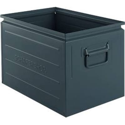 Schäfer Shop Select stapelbak, 40 l, 150 kg, L 480 x B 308 x H 301 mm, staal, RAL 5008 (grijsblauw)