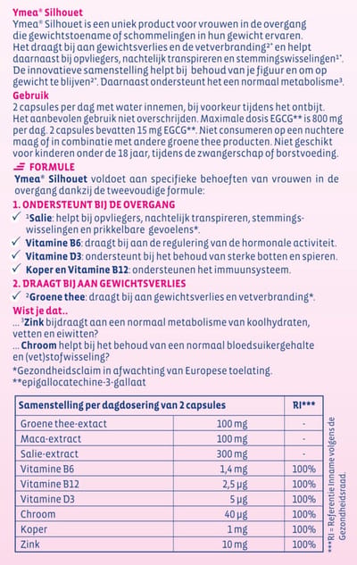 Ymea Overgang Silhouet - 2 x 64 capsules - Voordeelverpakking