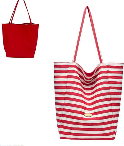 Dames corduroy strandtas, grote tote bag met rits, ideaal voor winkelen, werk en dagelijks gebruik