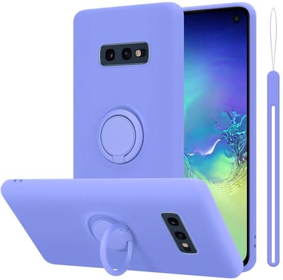 Cadorabo Hoesje geschikt voor Samsung Galaxy S10e in LIQUID LICHT PAARS - Beschermhoes van flexibel TPU silicone Case Cover met ring