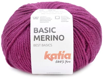 Katia Basic Merino - 102 magenta - Wol/Acryl Garen