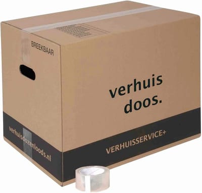 Verhuisdozen 30 Stuks 60 Liter - Extra Stevige Dubbelwandige Dozen met Tape