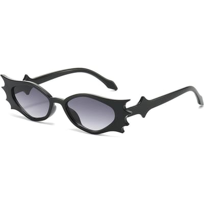 Voor Heren Retro Verloop Kattenoog Vleermuis Zonnebril En Dames Unisex Millennium Stijl Punk Stijl Designer Halloween Feest Leuke Bril UV Bescherming 400 as  picture