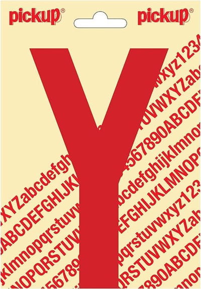 Pickup plakletter Nobel 150mm rood Y - 31022150Y