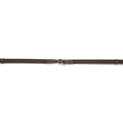 Trust Teugels Deauville webband 9 stops Bruin/Silver - Cob | Zwart | Teugels paard
