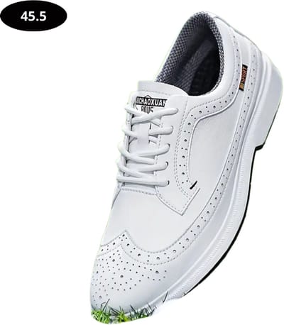 Bovista Golfschoenen Heren - Sneakers - Golfkleding - Golfschoenen Antislip - Waterdicht - Golfen - Wit 45.5