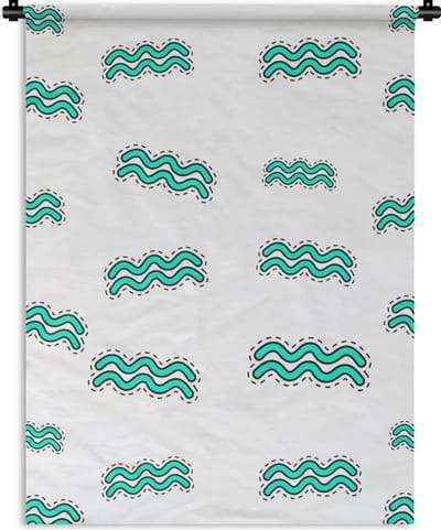 Wandkleed - Wanddoek - Aquarius - Astrologie - Zodiac - Design - 90x120 cm - Wandtapijt