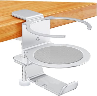 Flexibele Onder-Bureau Bekerhouder en Headset Ophangbeugel