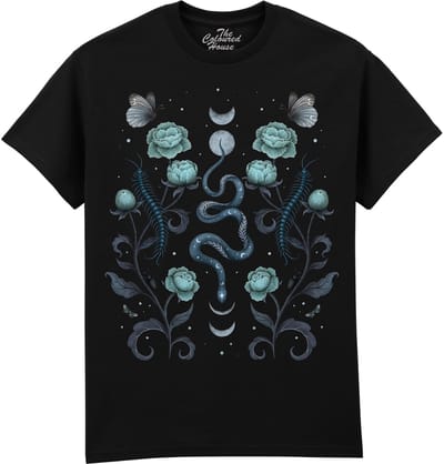 Slang Serpentine Garden Black The Coloured House T-shirt M