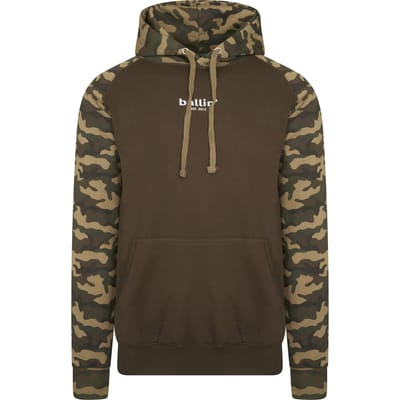 Heren Hoodies met Ballin Est. 2013 Small Logo Hood Camo Print - Groen - Maat S