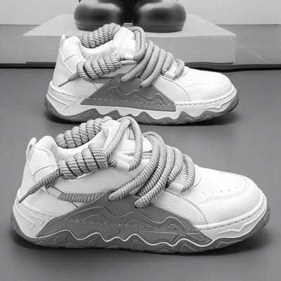 Originele Designer Heren Sneakers Koreaanse Street Fashion Skateboard Schoenen Outdoor Casual Platform Tenis Schoenen voor Mannen 39 gray