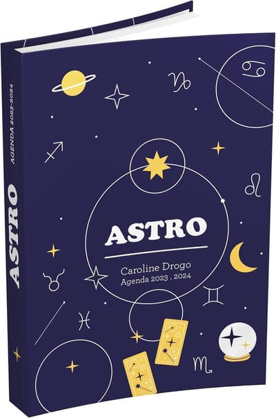 Schoolagenda 2023-2024 - Dagplanner Astrologie - Dagelijkse planning - Softcover flexibel - 12 x 17 cm - Geïllustreerd