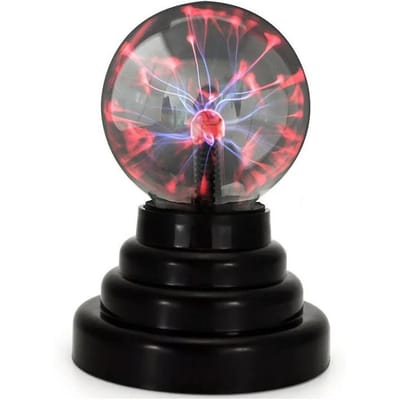 Lampe à boule Plasma de 3.94 pouces, lumière ambiante à électricité statique, veilleuse Globe alimentée par USB pour rouge