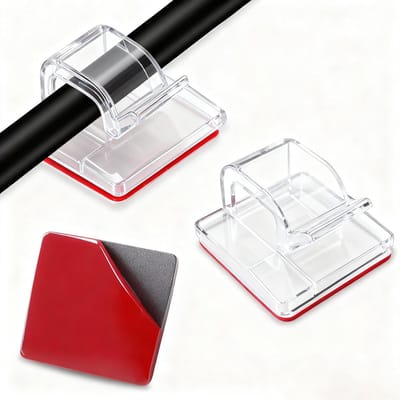 Transparante Zelfklevende Kabelmanagement Clips - 110 Stuks voor Kabels, Draadorganizer en Kantoorgebruik