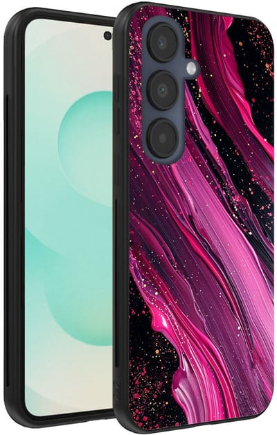 Smartphonica Telefoonhoesje Geschikt voor Samsung Galaxy S25 Plus met marmer opdruk - TPU backcover case marble design - Paars Roze geschikt voor Samsung Galaxy S25 Plus