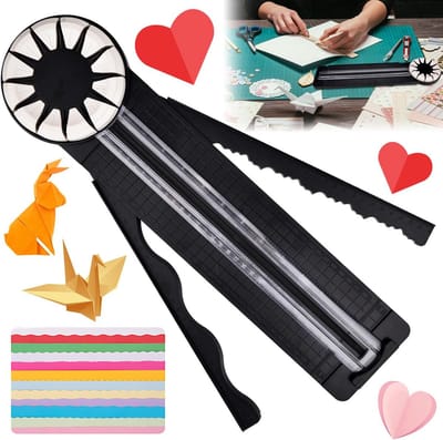 Papier Trimmer 12-in-1 met Dial Blades - Creatieve Snijmachine voor Scrapbooking, Fotoalbums en Kantoor