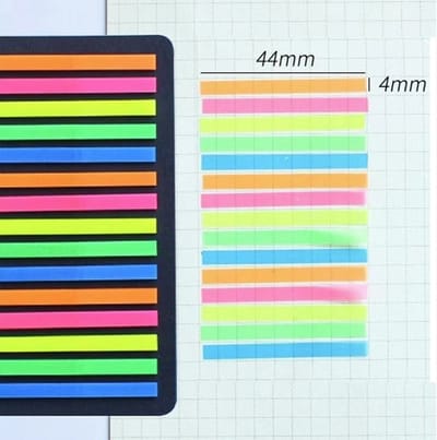 300x Sticky notes - Index tabs - Memo stickers - Markeer tabs - Werk/school plannen - Organiseren - 5 kleuren - Doorschijnend - Jonyx