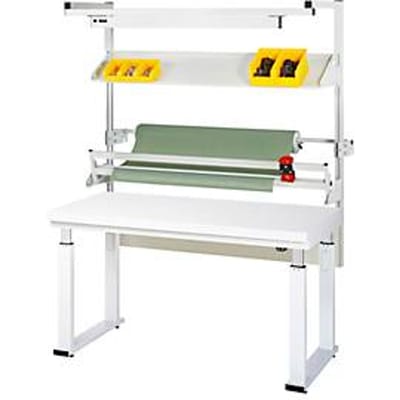Rau inpaktafelsysteem 02 Werkbank serie adlatus 600, B 1500 x D 700 x H 740-1140 mm, HPL blad, tot 600 kg