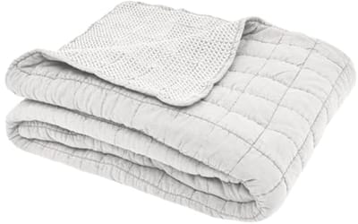 Gewatteerde wafeldeken - luxe en warm - 1 stuk - natuurlijk - 200 cm x 150 cm