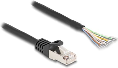 Delock Cable RJ50 male to open wire ends S/FTP 0.5 m black
