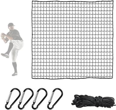 Een honkbaltrainingsnet van 1m x 1m, geschikt Geschikt voor oefeningen in de achtertuin zoals gooien, vangen, blokkeren, tennis, softbal, voetbal, golf, enz.