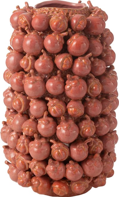 J-Line vaas Botanica - keramiek - koper/roze - large - 49 cm hoog