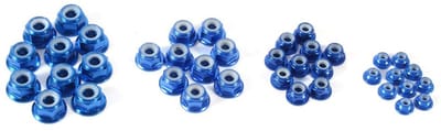 Dailygoods - 10 Stuks Aluminium Zeskantmoeren, M5 Koningsblauwe Borgmoer, Lichtgewicht, Weerstand, Stevig met Geanodiseerde Surf voor Hardware, Voertuigen, Thuis, Buiten
