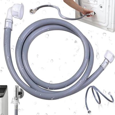 Universele Toevoerslang - Waterslang Wasmachine - Apparaten Aansluiten - Hoge Drukbestendig - 1 Meter - Grijs