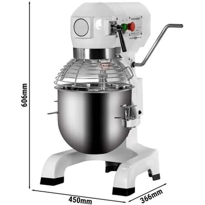 GGM Gastro Planetenrührmaschine - 10 Liter - 450 Watt - inkl. 3 Rühraufsätze Wit