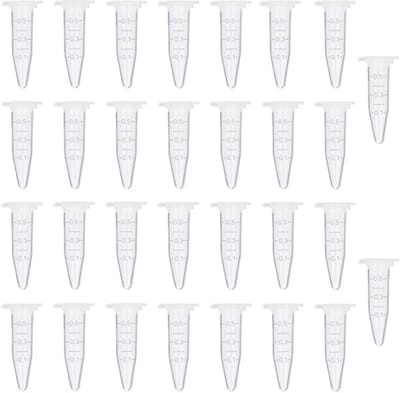 30 stuks microbuisjes voor sapcentrifuge - Conische centrifuge-tubes voor laboratoria en chemische experimenten (0,5 ml)
